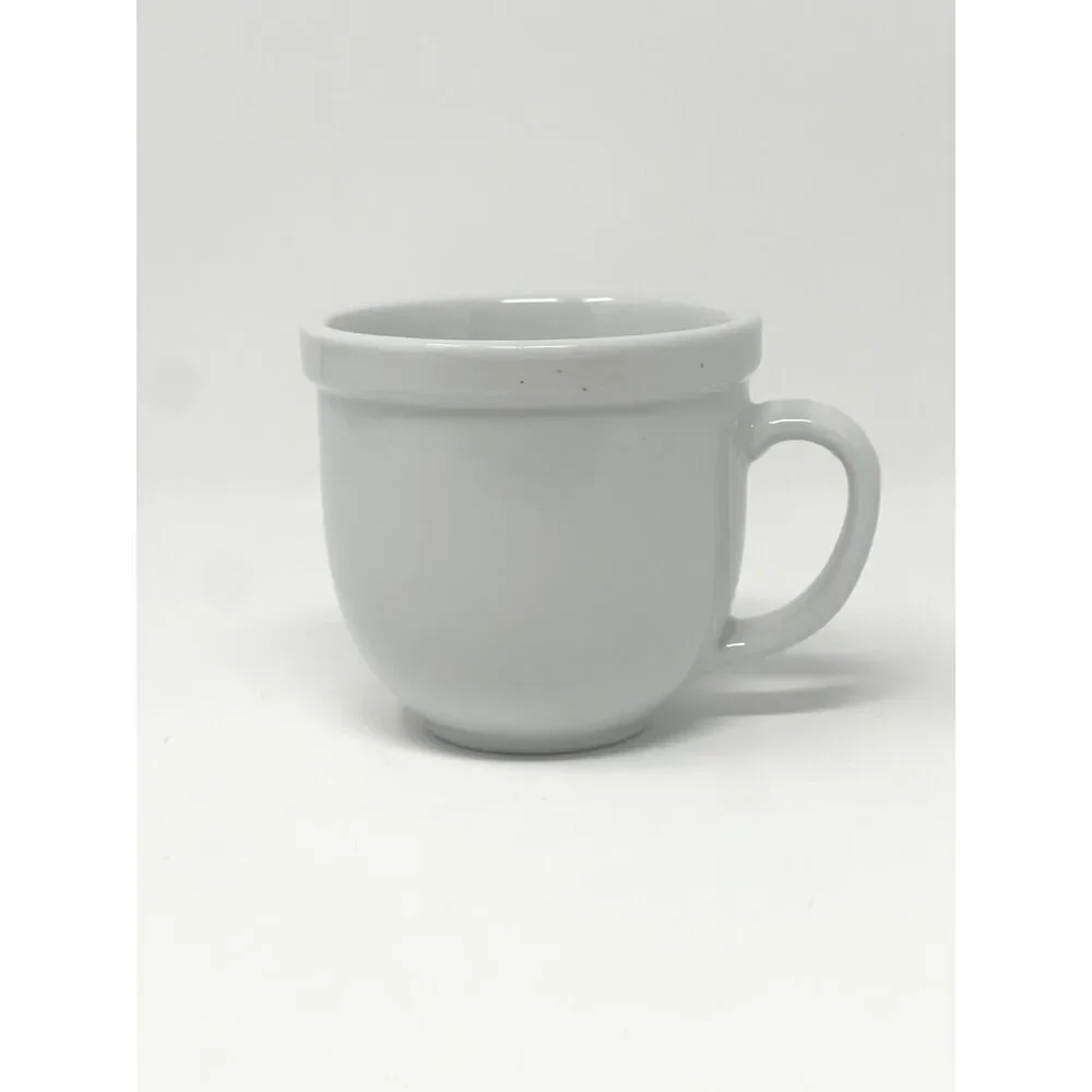 Pottery Barn Suppertime Du Jour Cafe Bistro Diner White Coffee Tea Mug Cup 10oz